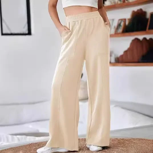 Sweatpants Women Autumn Casual High Waisted Loose Wide Leg Pants Korean Style Clothes Harajuku L