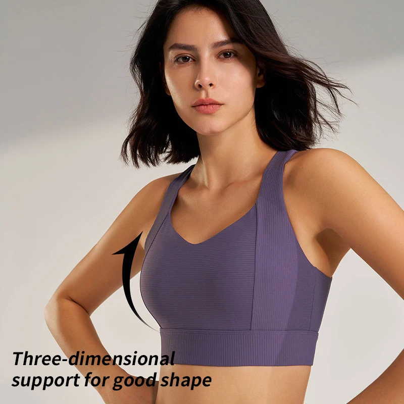 

Quick Drying Sports Bra Tight Fitting High Elasticity Shock-absorbing Fitness Yoga Suit Gather Breathable Sports Underwear