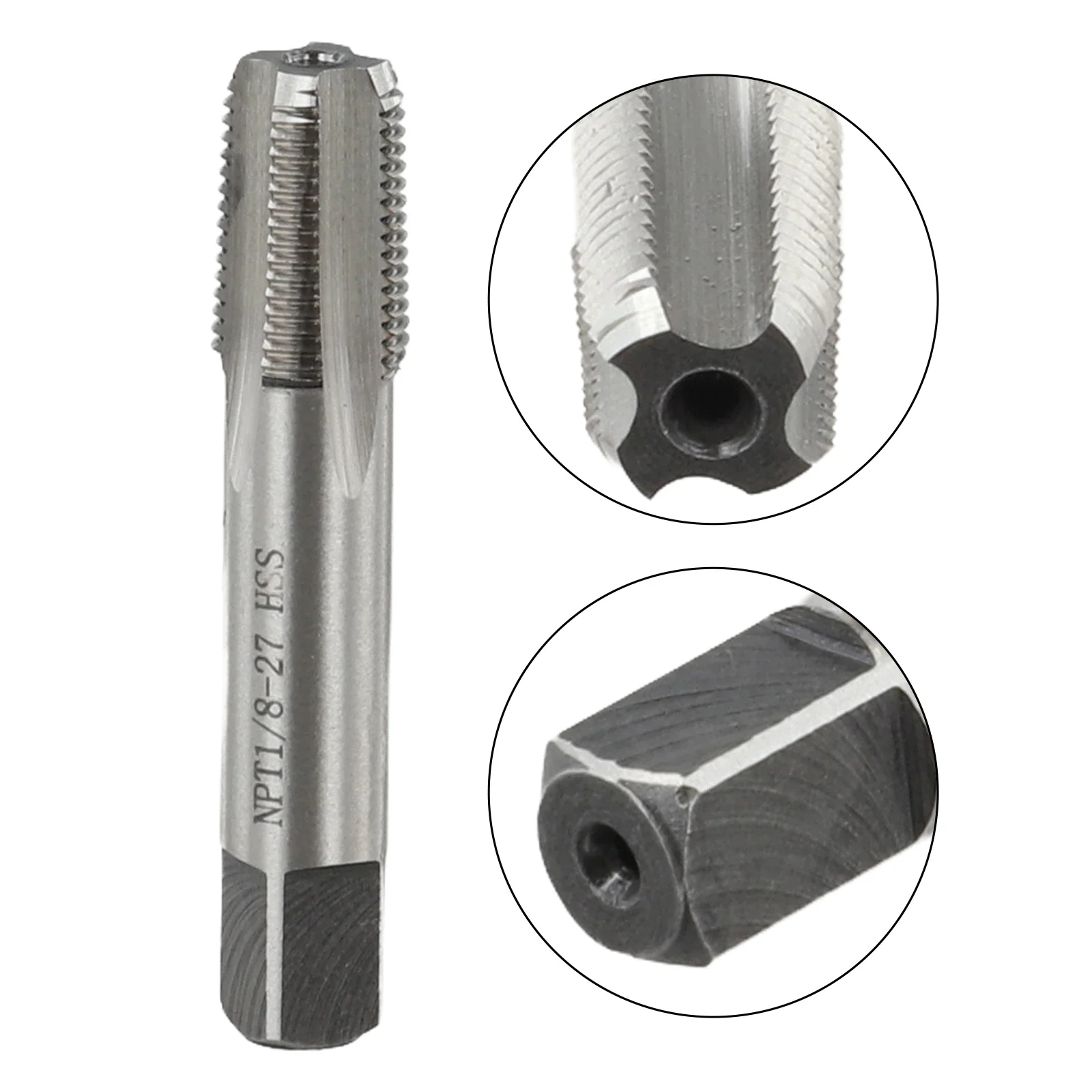 Hand Tools Taper Pipe Tap Tap 1pcs HSS 1/8- 27 Manual Tools NPT1 Pipe Tap Standard Taper Thread Tap High Speed Steel Practical