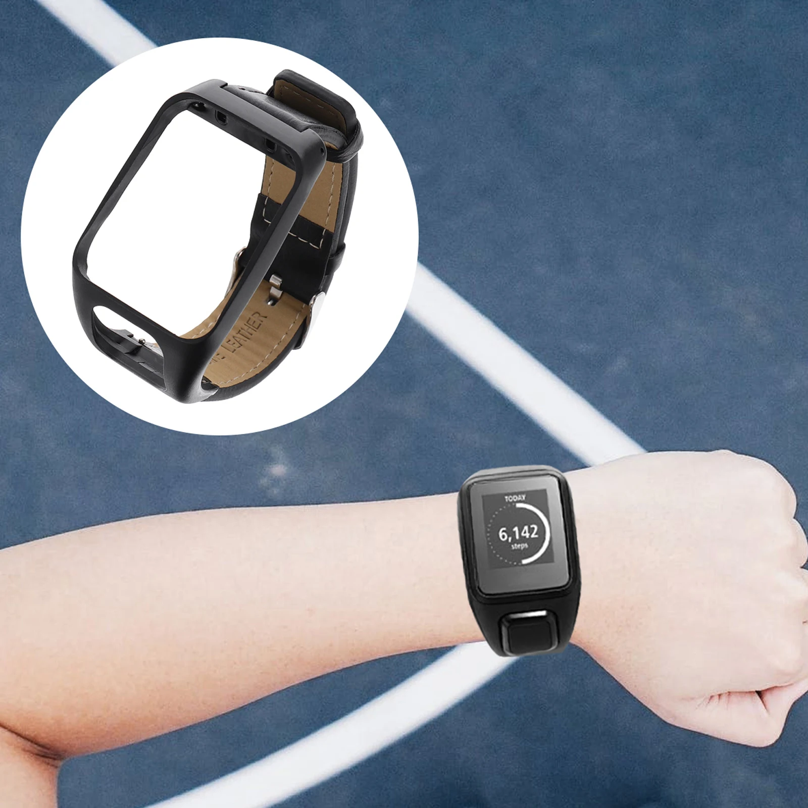 

Retro Textured Watch Band Watch Band Replacement Compatible Runner Adjustable Size