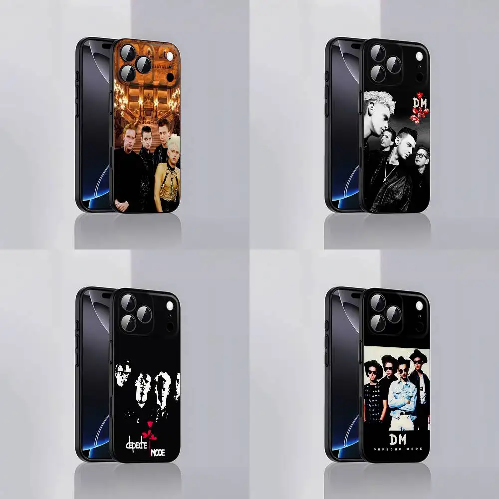 

D-Depeche Mode Phone Case For iPhone 17,16,15,14,13,12,Pro,Max,Plus,E,SE4,Air,Mini Black Soft Cover