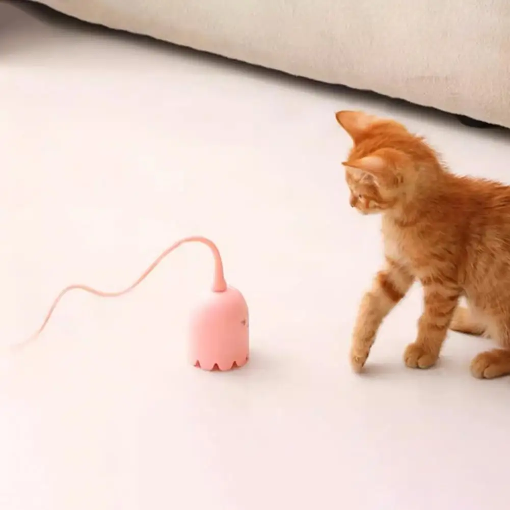 Cat Toy Swirling Tail Cat Toy Electric Swirling Tail Cat Teaser Toy Mood-boosting Wand for Self-amusement Prevents Boredom