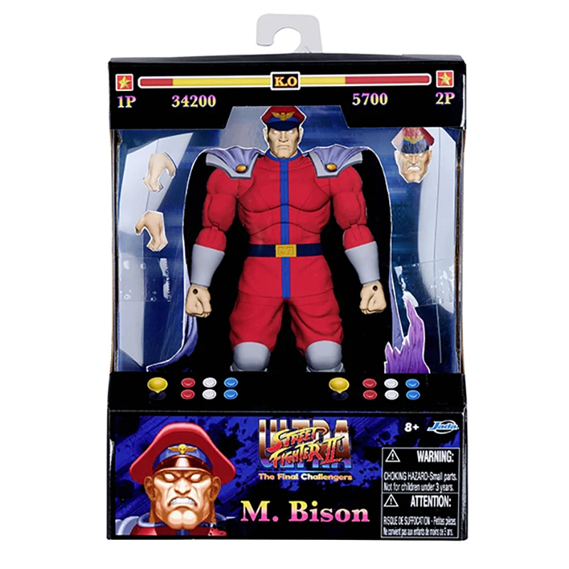 Gra Street Fighter II M. Bison Figurka akcji Zabawki Street Fighter II: Świat Wojownik Figurki Anime Model Urządzenia peryferyjne Prezent