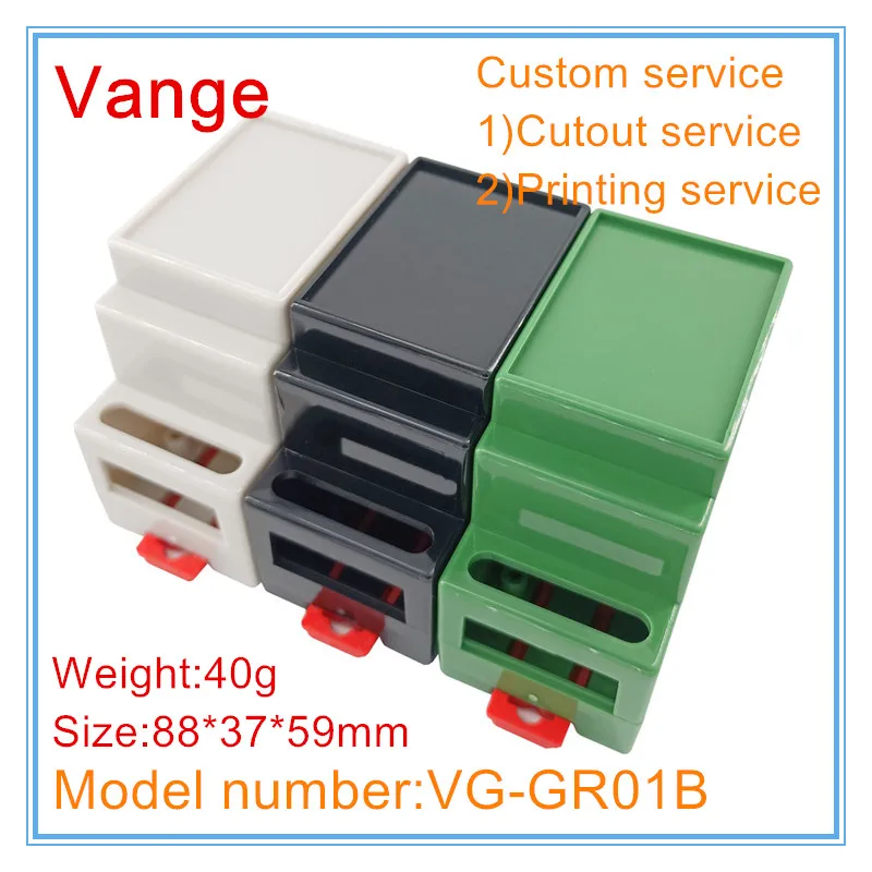 Vange industrial control enclosure 88*37*59mm ABS plastic project box din rail case