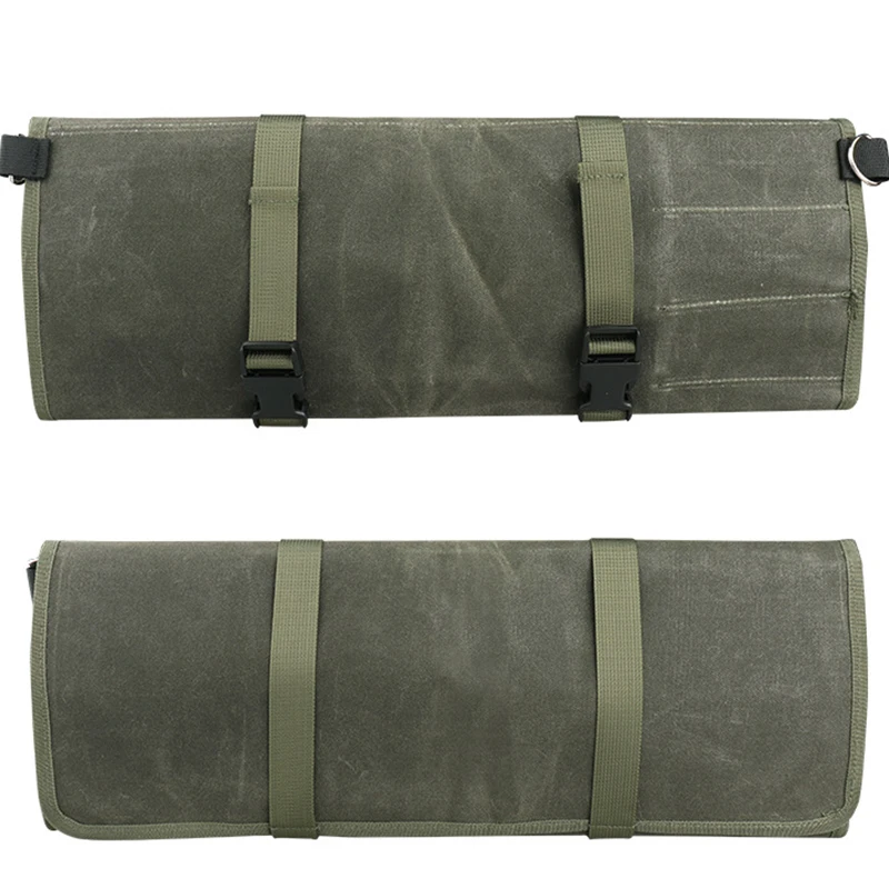 New Oil Wax Canvas Chef's Bag Portable Large Capacity Scratch resistant Kitchenware Storage Bag Kitchen Knives Chef's Tool Kit