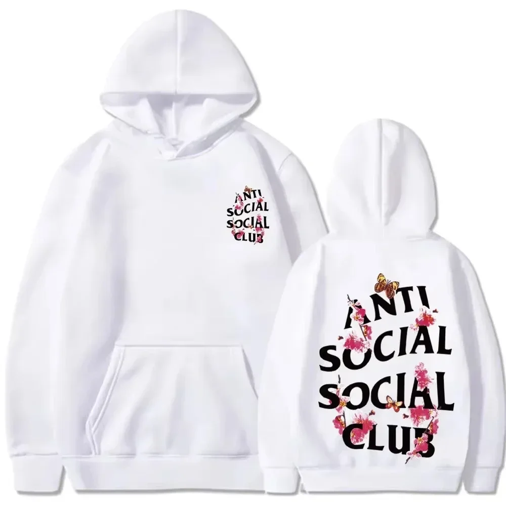 2025 ANTI SOCIAL CLUB Print Hoodie Cool Hoodies for Women Men's Casual Graphic Design Pullover Hooded Sweatshirt with Pocket