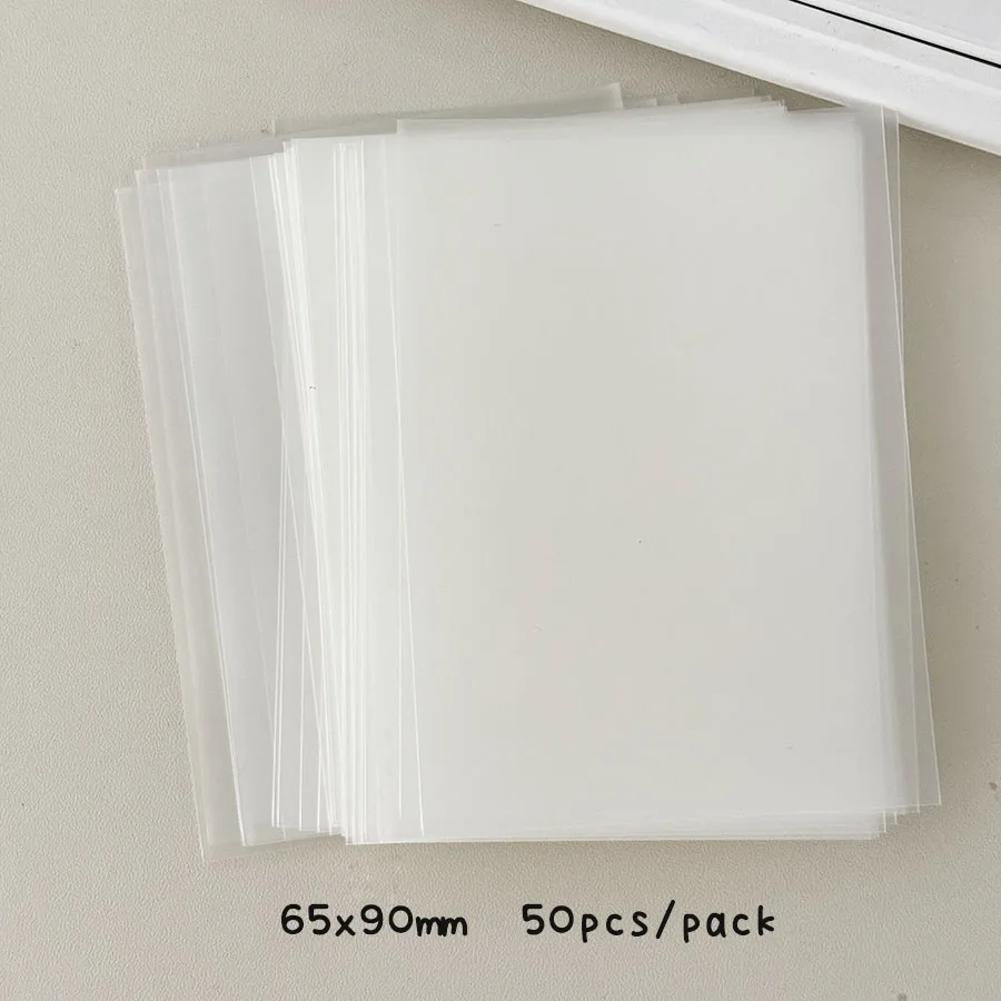 SKYSONIC Neuankömmling 58 x 89 mm 50 Stück mattierte Kartenhüllen, 65 x 90 mm transparente POP-Folien, Postkarten-Organizer-Halter – Detail 6