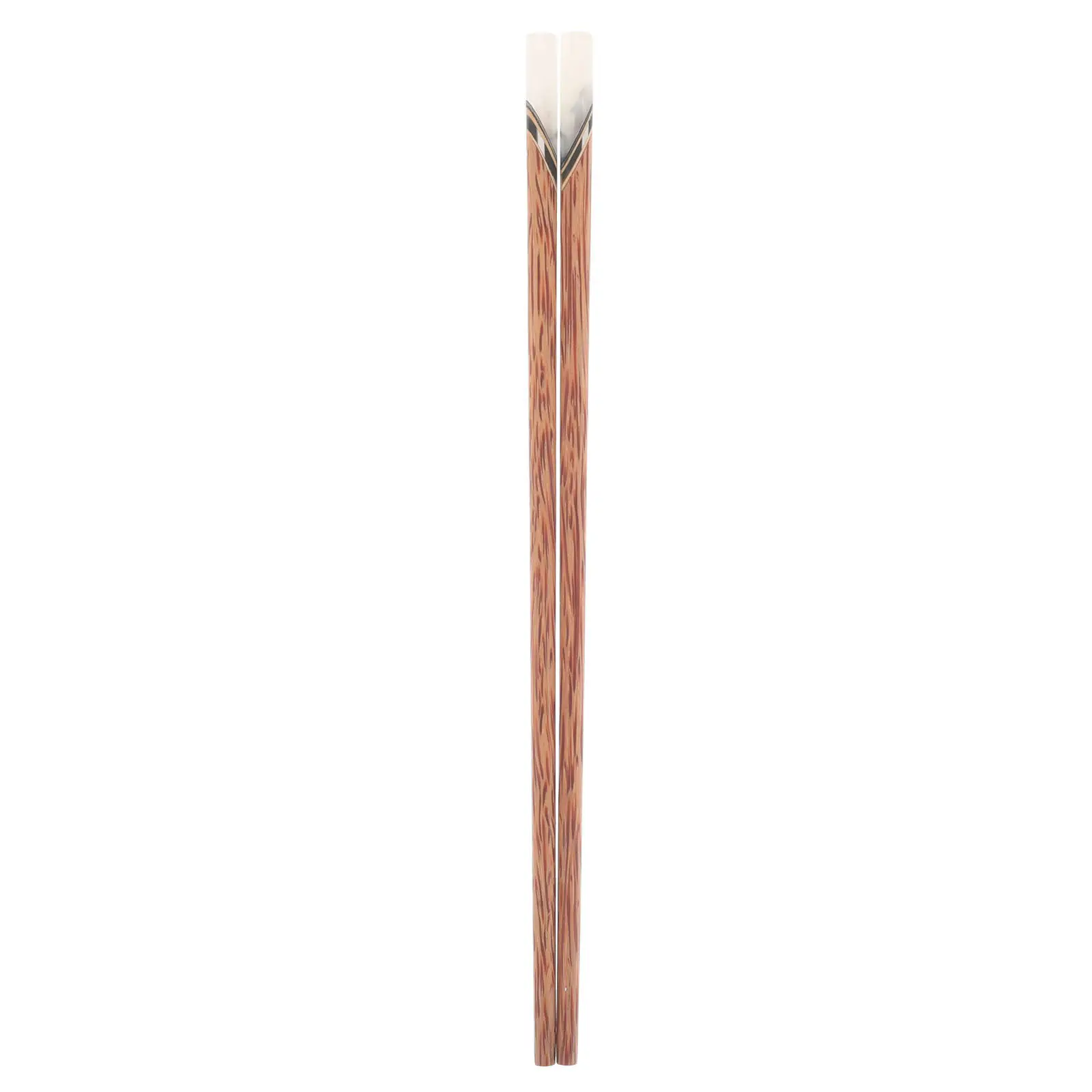 1Pair Non Slip Natural Wood Chopsticks Creative Design Wooden Chopsticks for Seniors Home Dining Travel Reusable Everyday Use