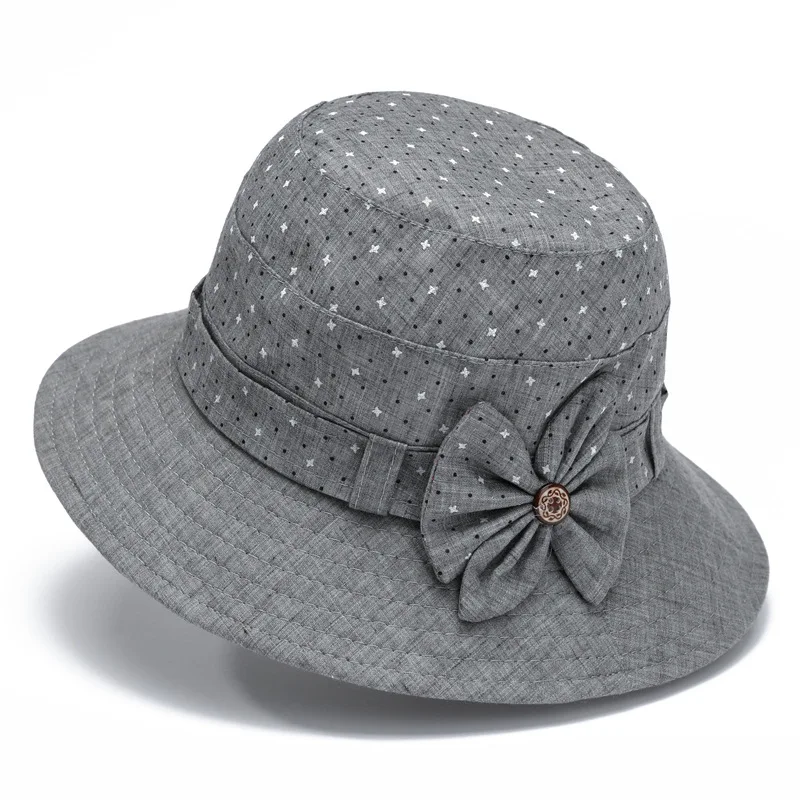 People's Hats Female Spring And Autumn Mother Sun Hat Grandma Bucket Hat Thin Type Sunscreen Bucket Hat Old Man Cloth Cap
