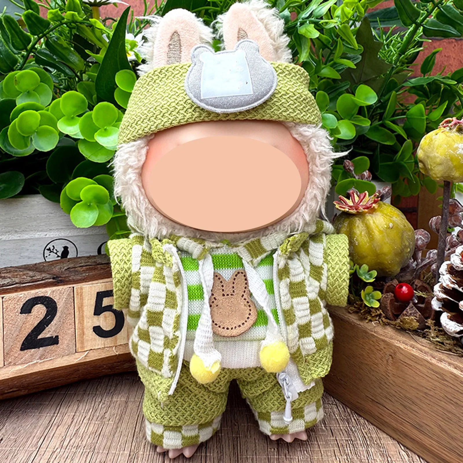 

Cute Mini Plush Doll'S Clothes Outfit Only Clothing Accessories For 17cm Labubu Dolls Sweater Hoodie Clothing Diy Kids Gifts