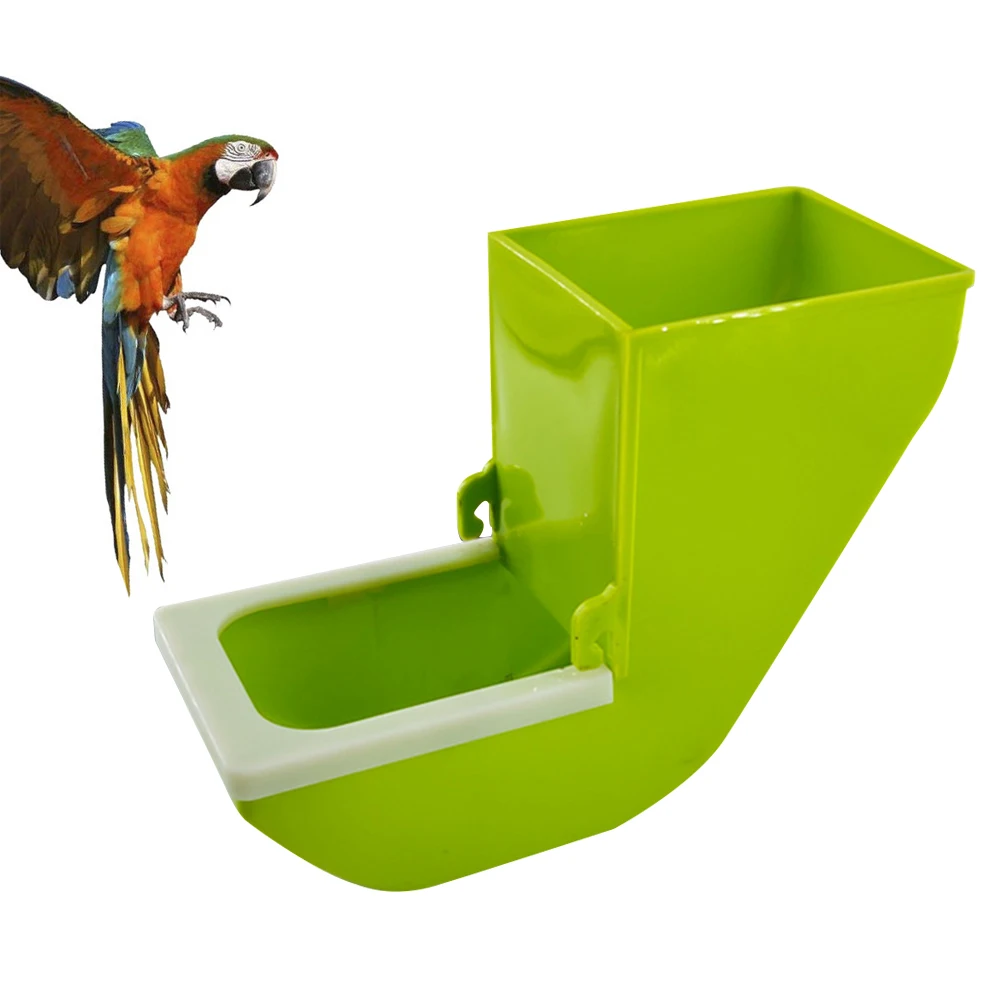 

2pcs Parrot Feeding Box Durable Food Container For Birds Easy Install Refillable Bird Feeding Case For Parrot Cage Feeder Bowl