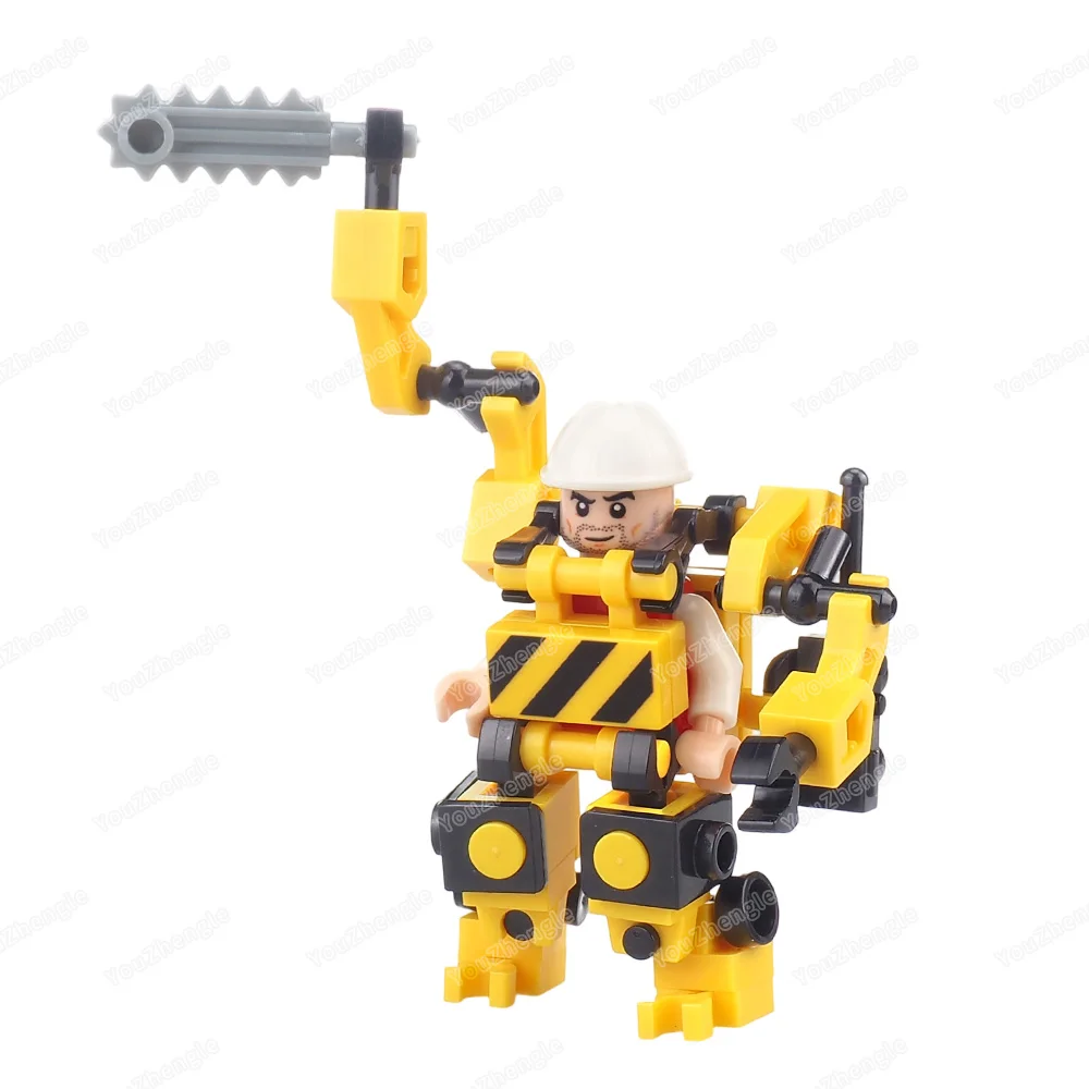 Figuren Techniek Mechanisch pantser Bouwstenen MOC Architectuur Exoskelet Uitrusting Instellingen Scènes Modellen Cadeau Jongensspeelgoed
