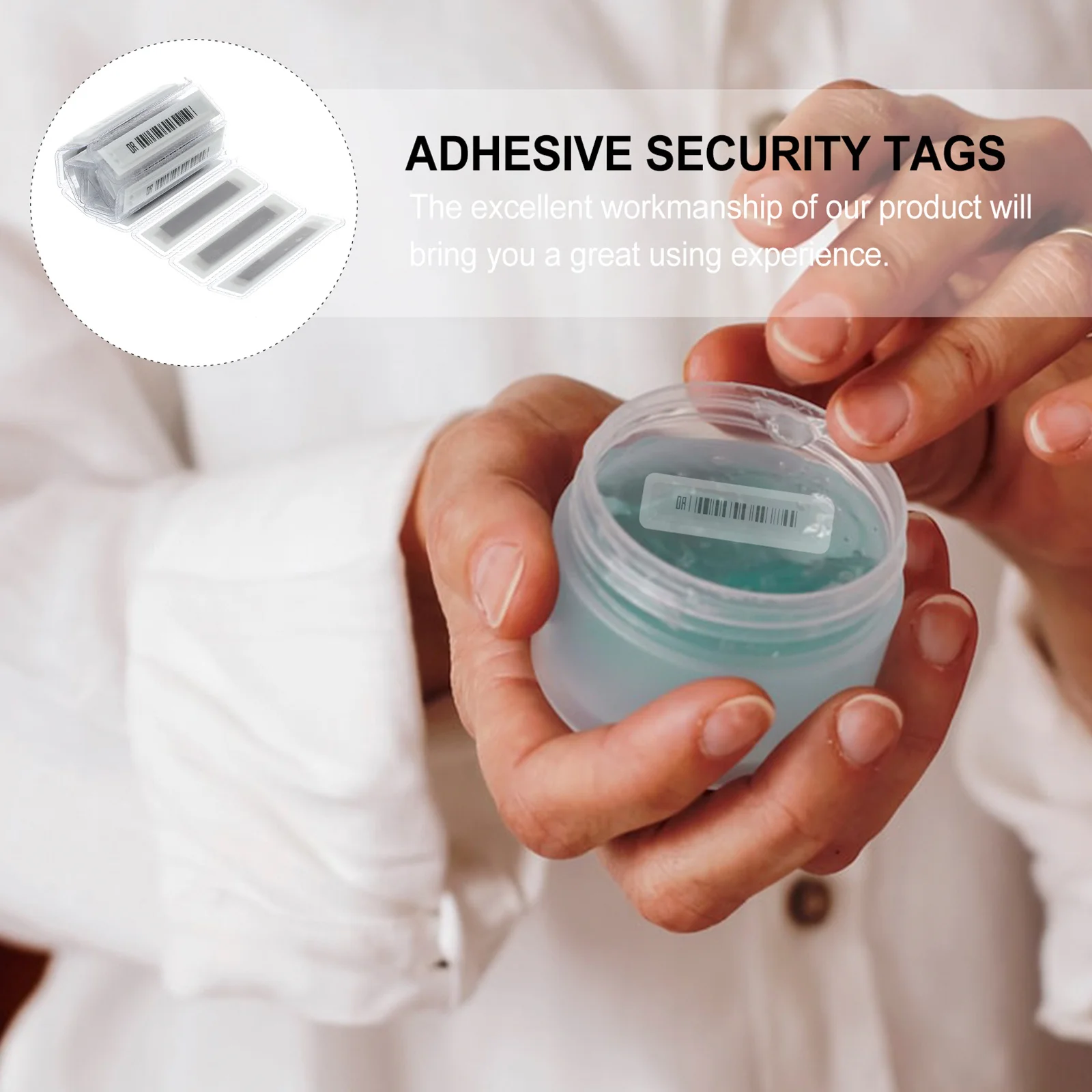 

75Pcs Anti-Theft Labels Waterproof 58Khz Sound Pet Fenico Chip for Supermarket Cosmetics Liquid Bottled Goods Acoustomagnetic