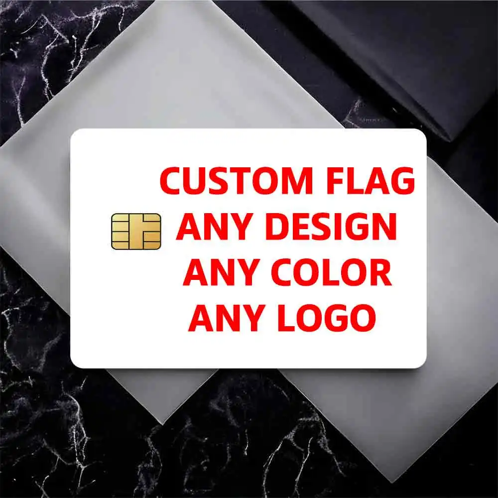 Bank Credit Card Stickers Custom Design Any Pattern Text Logo 4PCS