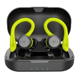 IPX7 Waterproof Wireless Headset Bluetooth Earphone Dual Wear Style Sport Running Stereo Headphone Long Play Time Mic Earbuds