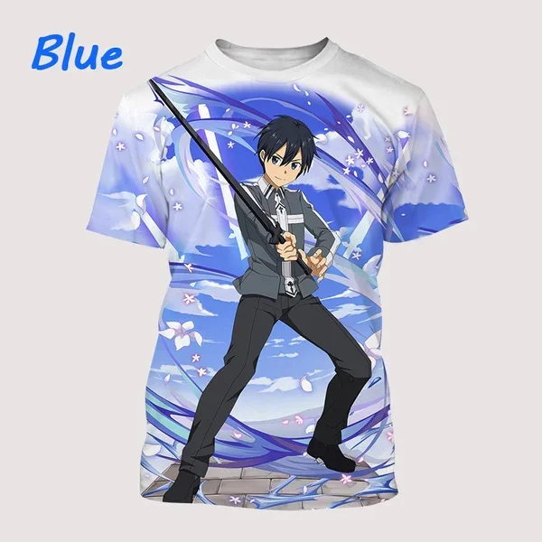 Trendy Casual Round Neck Short Sleeve Janpanese Anime 3D Printing T-shirt Fashion Hip Hop Street Style Harajuku Unisex T-Shirt