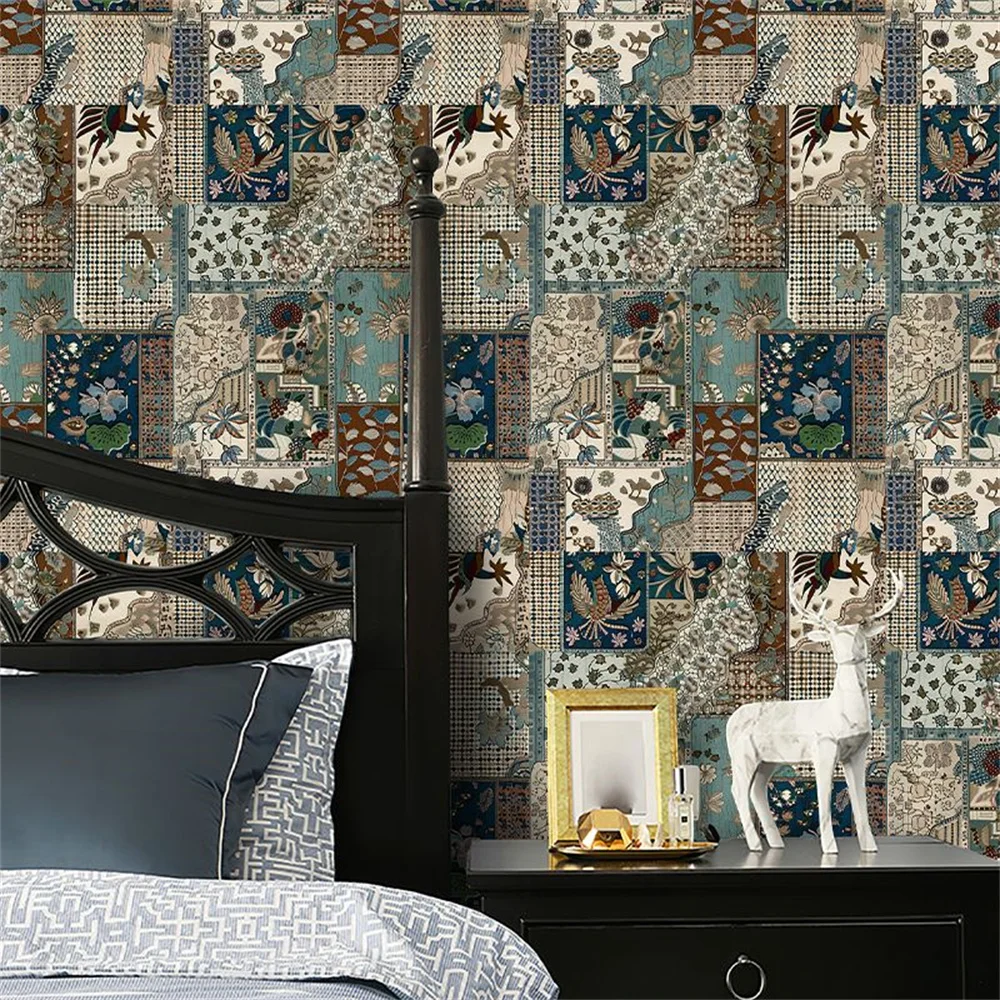 

Обои Peel and Stick, винтажные контактные бумажные обои в этническом стиле, настенные декоративные обои для ванной комнаты, спальни, съемная фреска