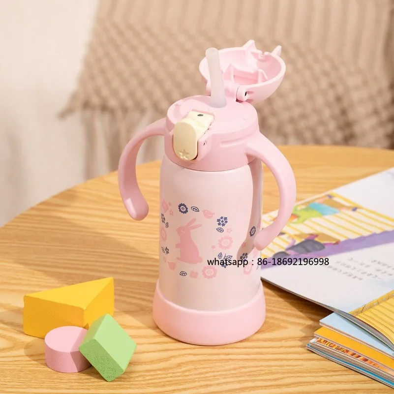 

Thermos Cup Toddler School Drinking Straw Cup 304 Stainless Steel SQ-DA30E 320ml