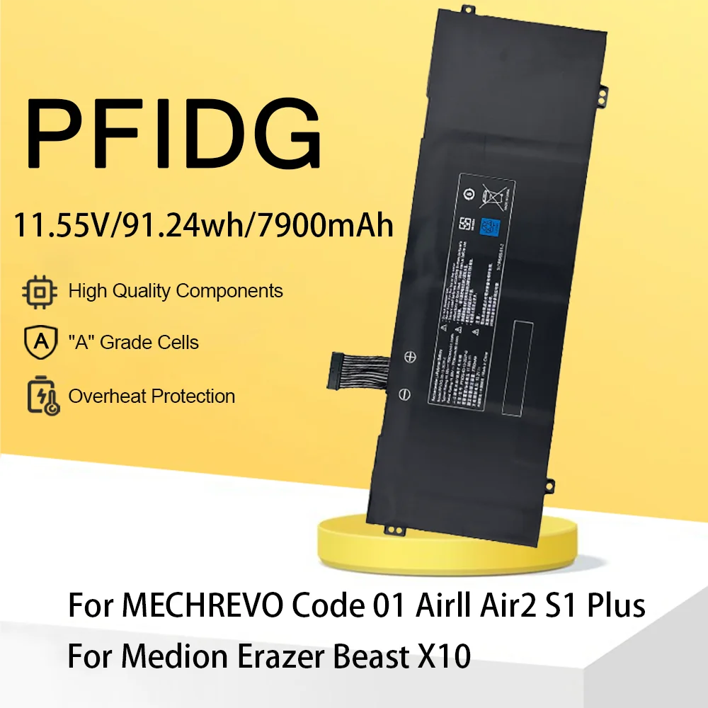 

PFIDG 00-13-3s2p-0 11.55V Laptop Battery For Medion Erazer Beast X10 Getac Rugged Schenker Series VIA 15 S1 Plus