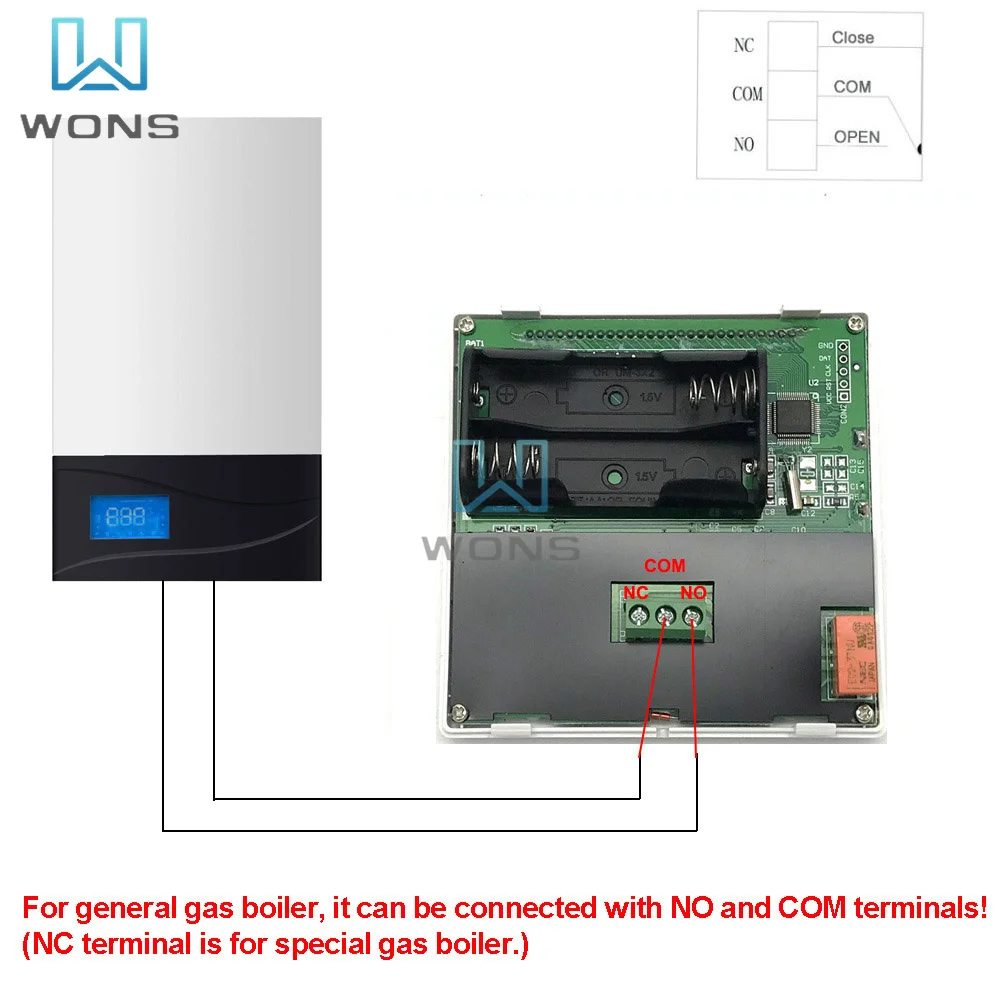 Imagem -05 - Termostato Digital Programável para Chão da Caldeira Termostato do Quarto Aquecimento de Água Termorregulador sem Fio