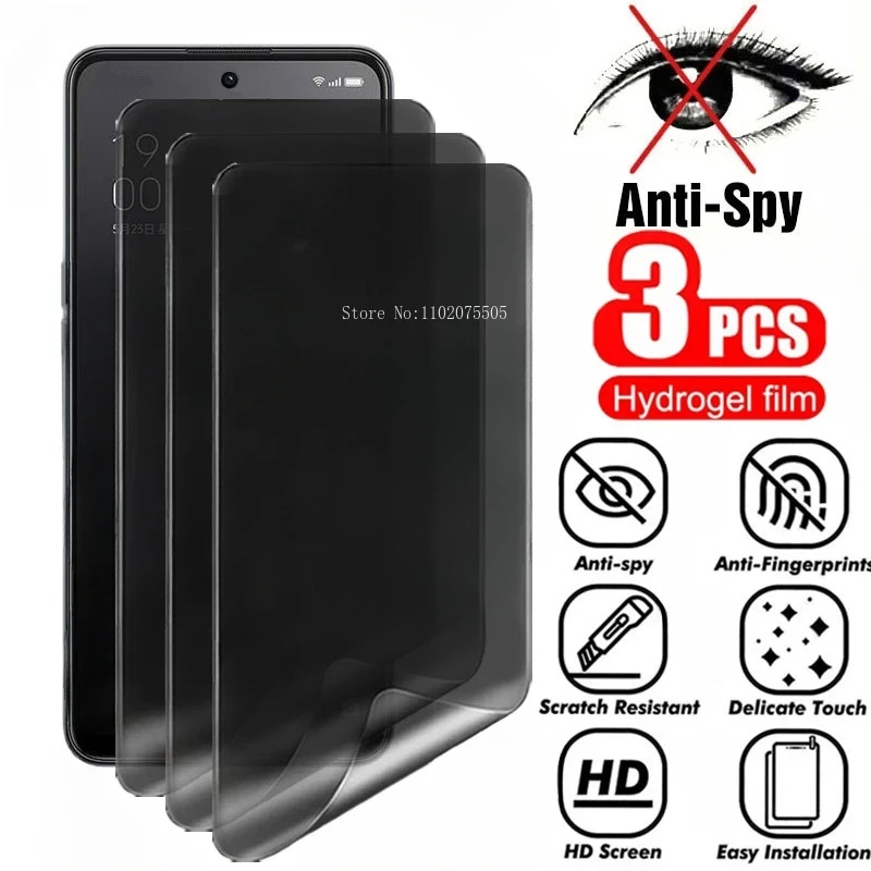 3Pcs Privacy Hydrogel Film For Samsung Galaxy A05 A15 A25 A35 A55 A04 A14 A24 A34 A54 F04 F14 F34 F54 A52 Screen Protector Film