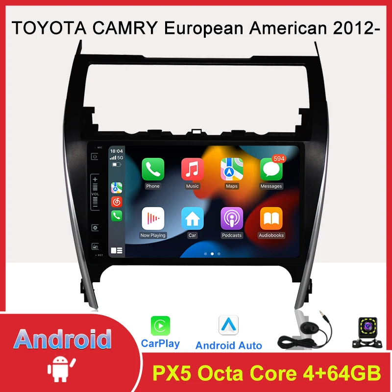 

Android 10 inch Car Multimedia Player For Toyota Camry European American Middle East 2012-Touch Screen Carplay Auto Headunit