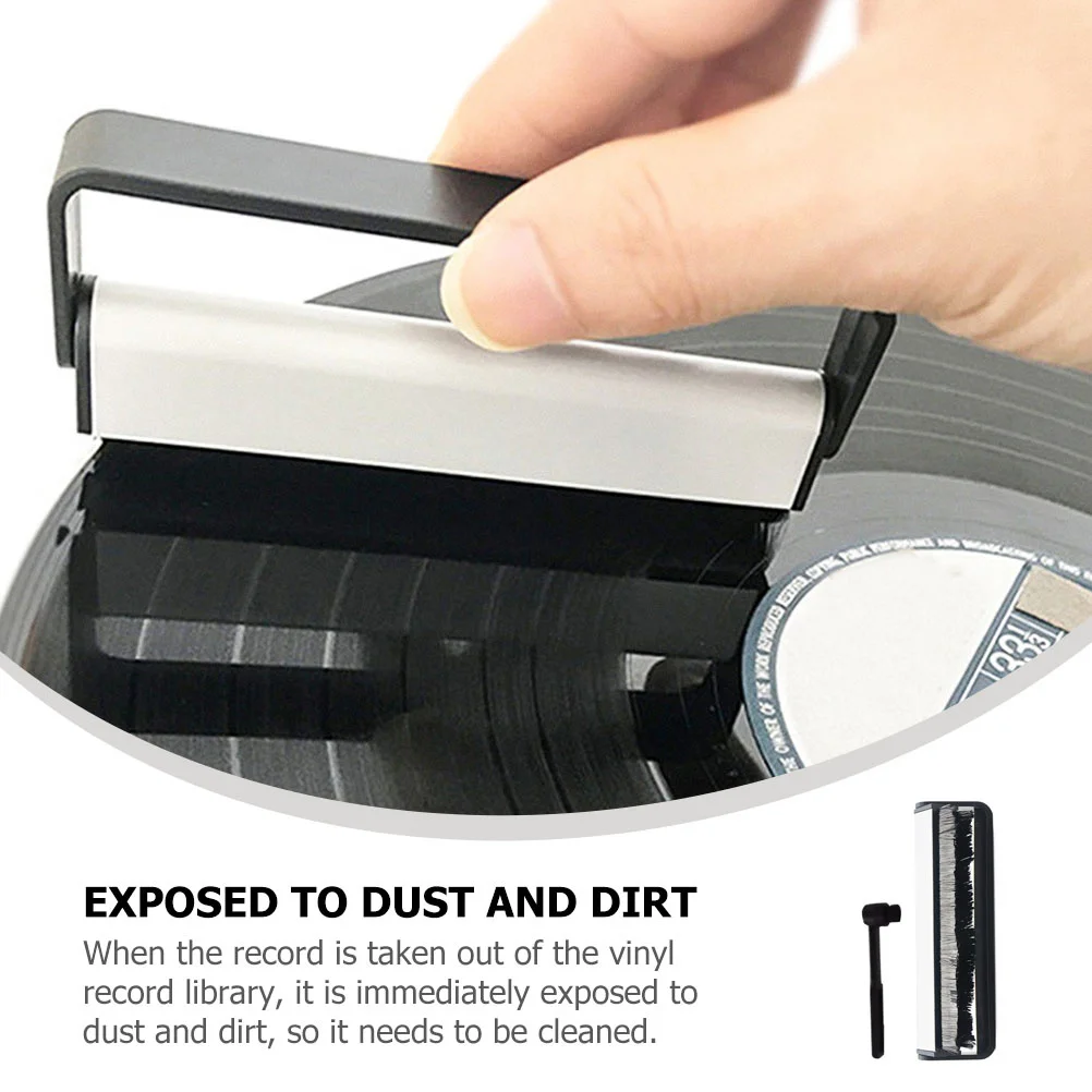 

2Pcs Record Cleaning Brush Heavy Duty Carbon Cleaner for Vinyl Records No Scratch Protection Compact Size Easy Use