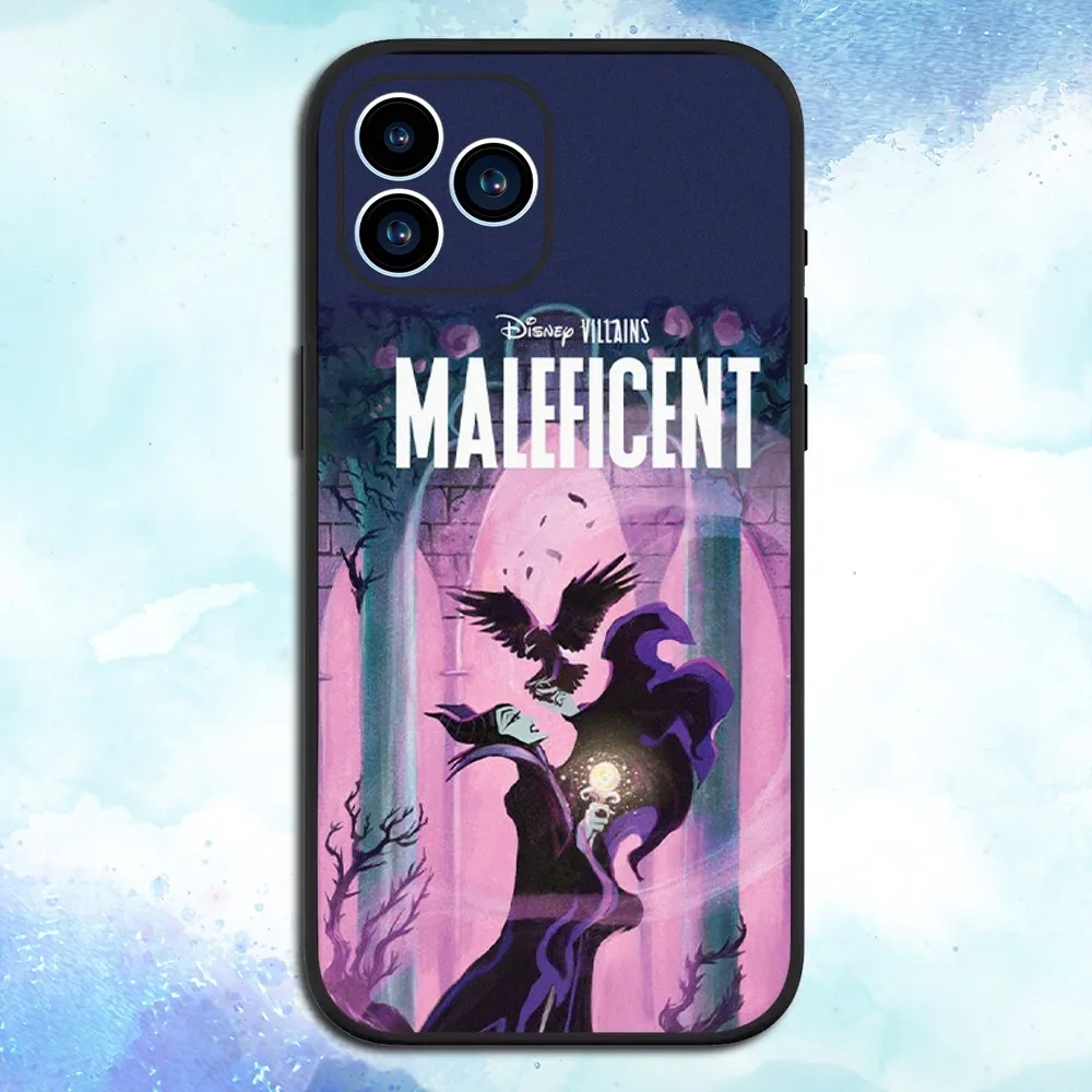 MINISO Disney Maleficent Phone Case For iPhone 15 13 14 12 11 Pro MAX XR X SE XS Mini Soft Shell