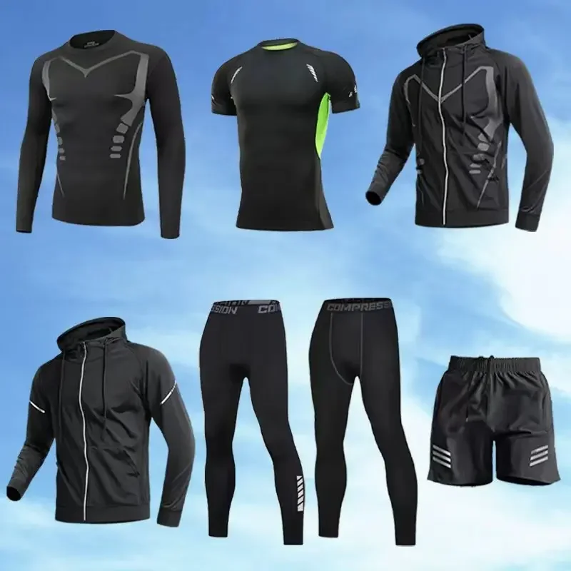 

Comprehensive Training Running Set 7-piece Set, soft and close-fitting, comfortable for exercise