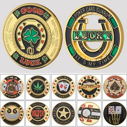 Metal Poker Card Guard Protector Poker Cards Metal Souvenir Chips Casino Dealer Coin Poker Game Hold'em Accessories Lucky Item