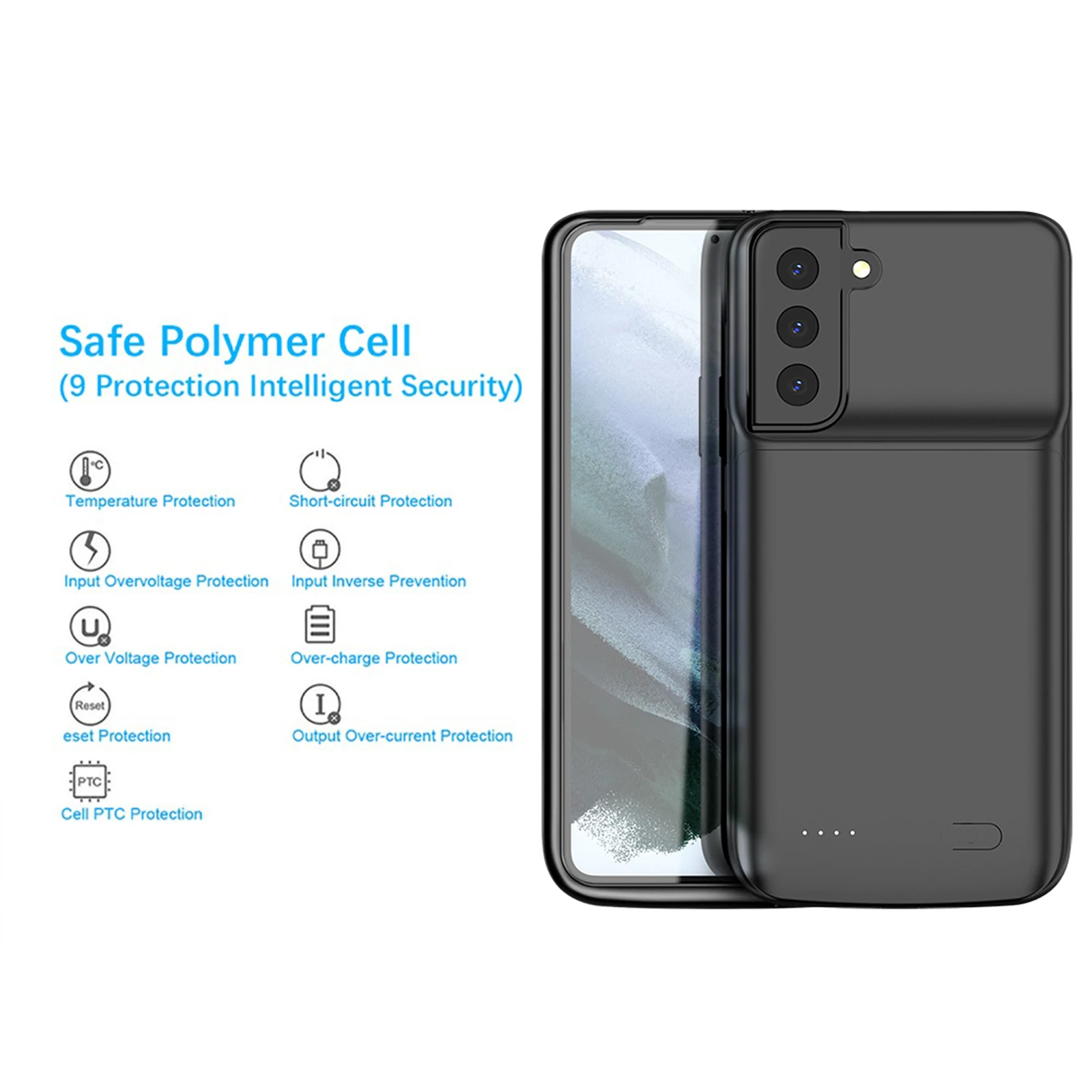 Etui z baterią do Samsung Galaxy S21 Plus, cienki zewnętrzny power bank, odporne na wstrząsy etui z baterią do Samsung S21 Ultra z TPU, pokrowiec do ładowania baterii.