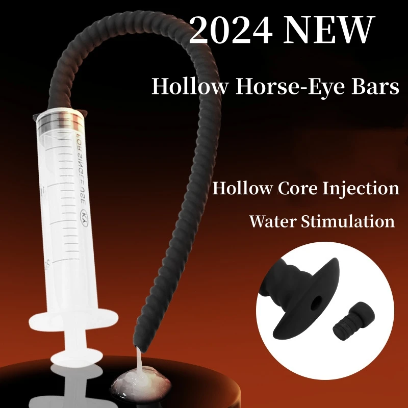 S/M/L Long Hollow Catheter Horse-eye Rod Urethral Plug Urethral Dilator Prostate Massage Male Sex Toys Adult Erotic Products 18+