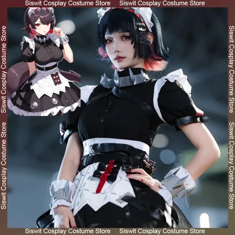 

Zenless Zone Zero Ellen Joe Game Cosplay Costume Wig Tail Women Maid Dress Uniform Halloween Party Masquerade Conventions Outfit