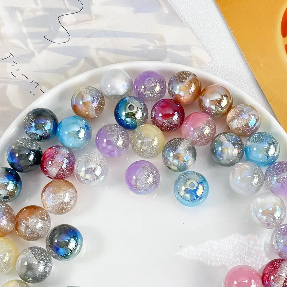 

Сердечный дизайн 100 шт. 16*16 мм Аврора блестящий порошок эффект/бусины «сделай сам»/ручная работа/ювелирные аксессуары/круглая форма/бусина из смолы # 18821