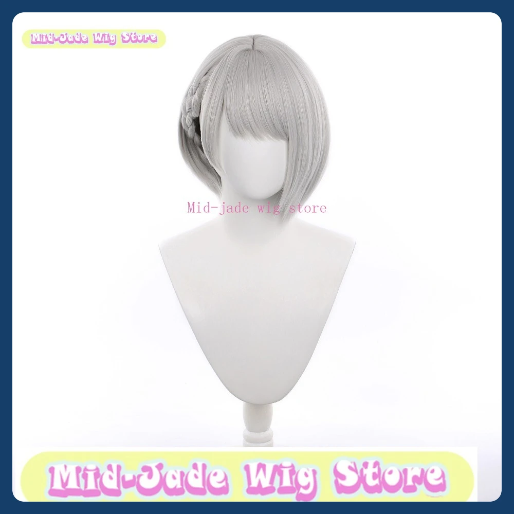 Peluca de jade medio para hombre, tienda Mak Siu, peluca de Cosplay, juego de Anime, disfraz de juego de rol, accesorios de disfraz de Halloween, pelo sintético