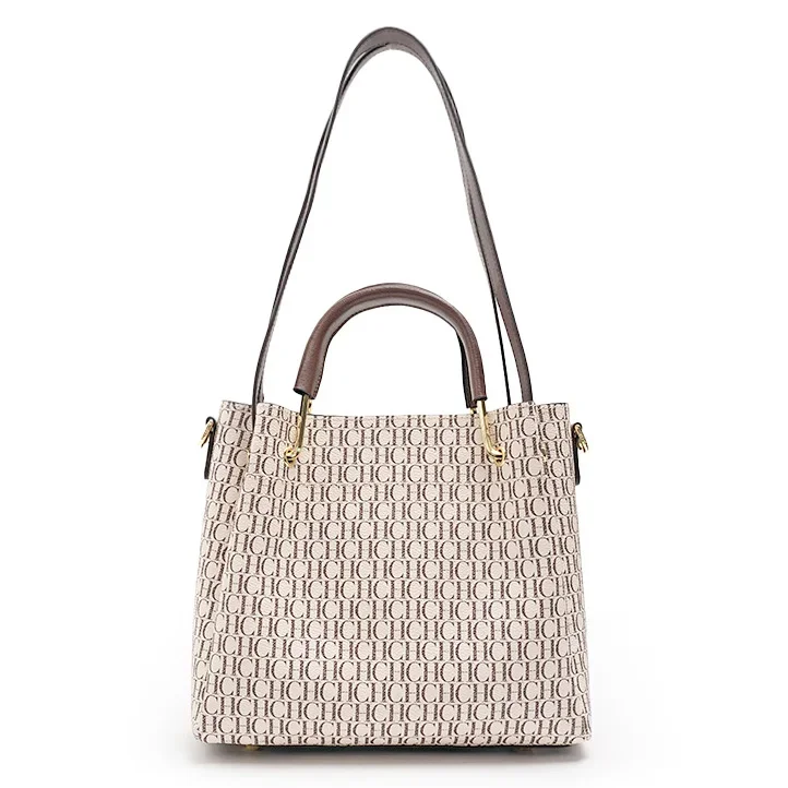 Tas Selempang CH Brand Classic Letter Print Kapasitas Besar Berkualitas Tinggi untuk Wanita, Multi Kantong, Elegan, Populer, Mewah Ringan