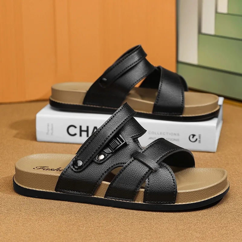 

Men's Lightweight Summer Beach Sandals Simple Casual Design Outdoor Slippers Non-Slip Durable Sole For Vacation Daily Walking