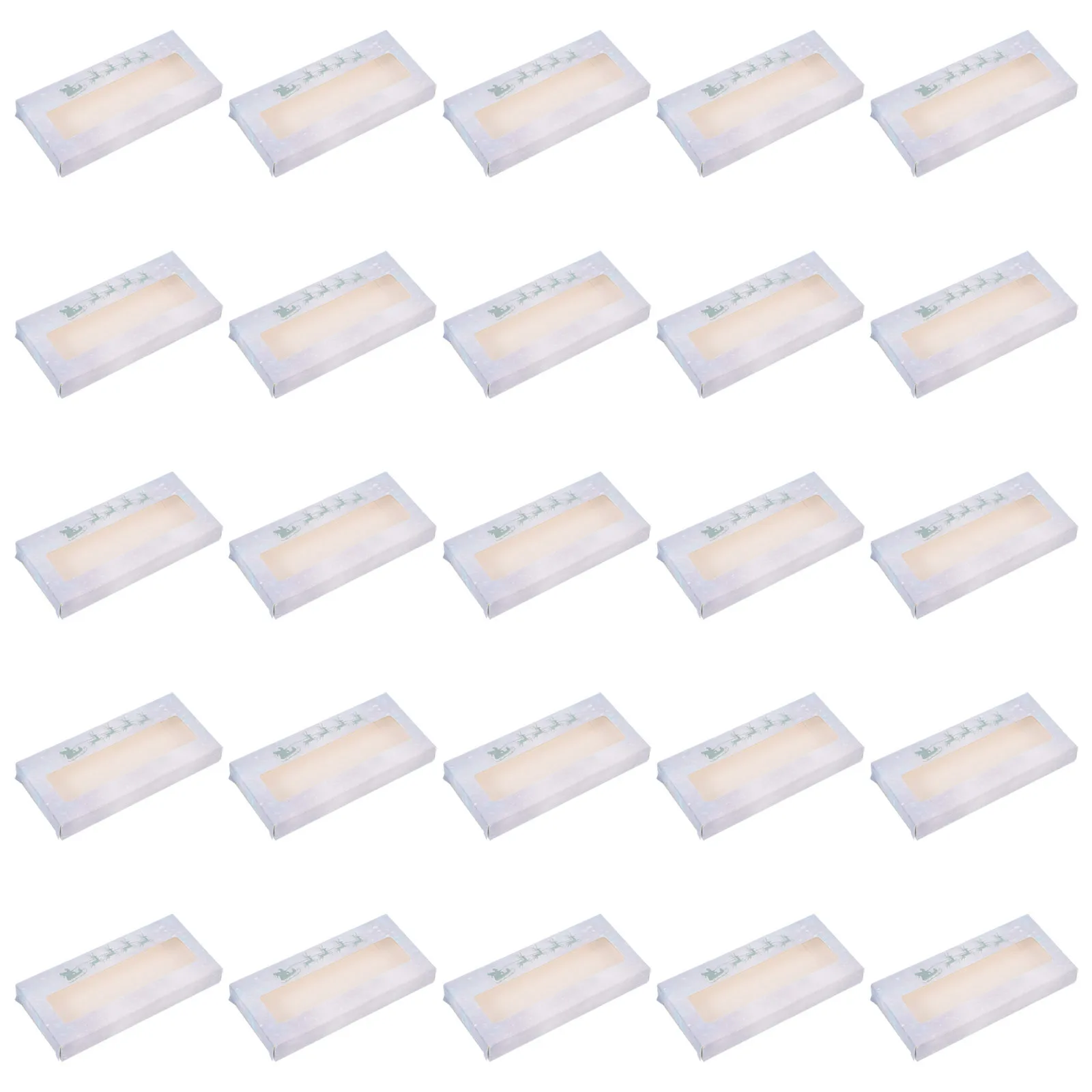 กล่องใส่ขนตาปลอมธีมคริสต์มาส 25 ชิ้น กล่องกระดาษพรีเมียม ดีไซน์น่ารัก พกพาสะดวก กล่องเก็บขนตาปลอมสำหรับเทศกาลคริสต์มาส