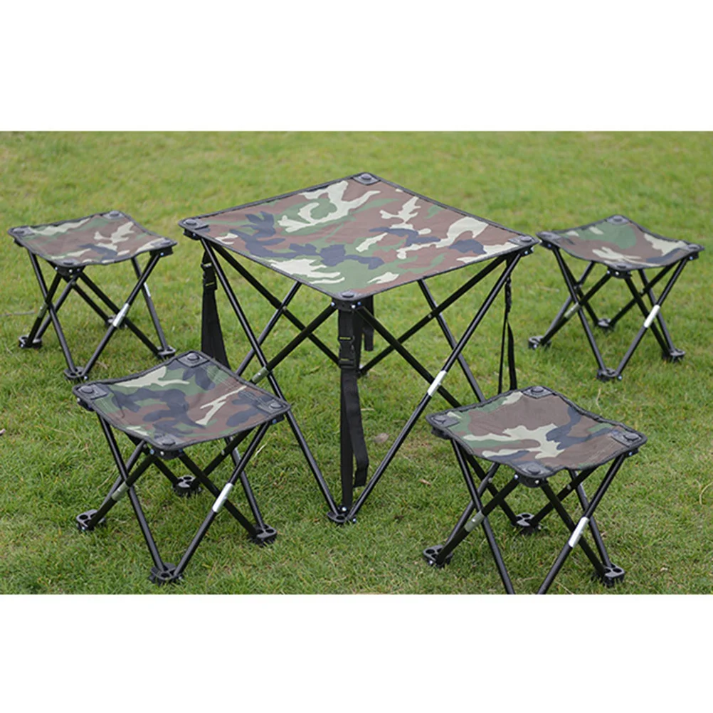 

Camouflage Folding Fishing Chair Portable Lightweight Oxford Fabric Iron Support Rod for Camping Hiking Beach Picnic Outdoor