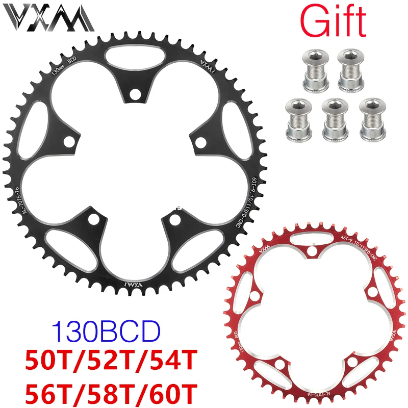 Road Bicycle Crank Set, Protection Plate, Single Disc, Sprocket, Large Disc, High Quality, Solid, 130BCD, 50T-54T, 56T-60T