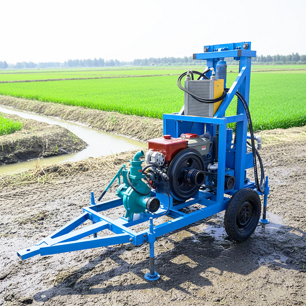 Customized Light Duty 100m 200m Deep Water Well Drilling Rig Machine Small-capacity Borehole Water Well Drilling Rig Equipment