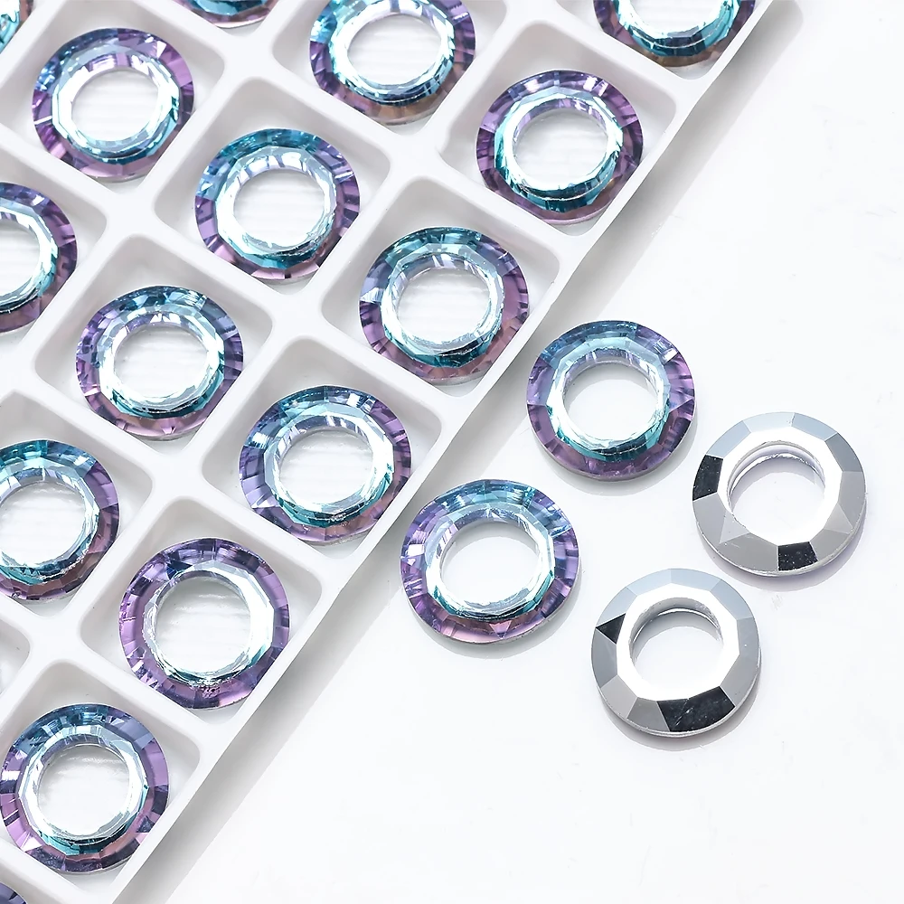 8/10/14/20mm Violet Angel Ring Crystal Glass Round Beads With Large Hole For DIY Jewelry Making Necklace Earrings Accessories