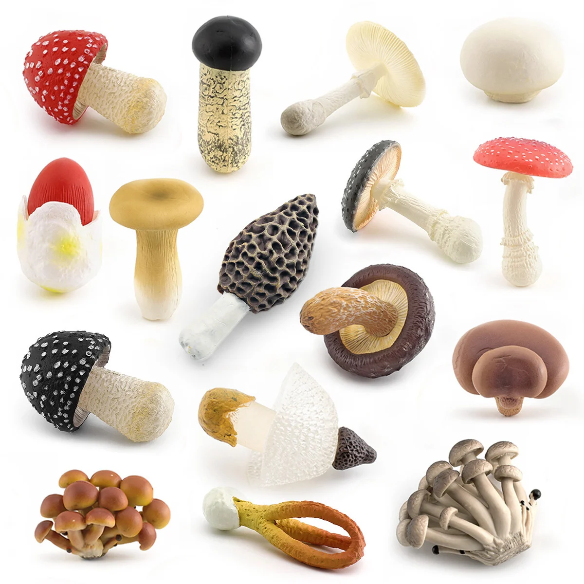 Slider Agaricus simulado y setas Matsutake Bisporus, modelo de adorno estático de escritorio, decoración realista para el jardín y el hogar