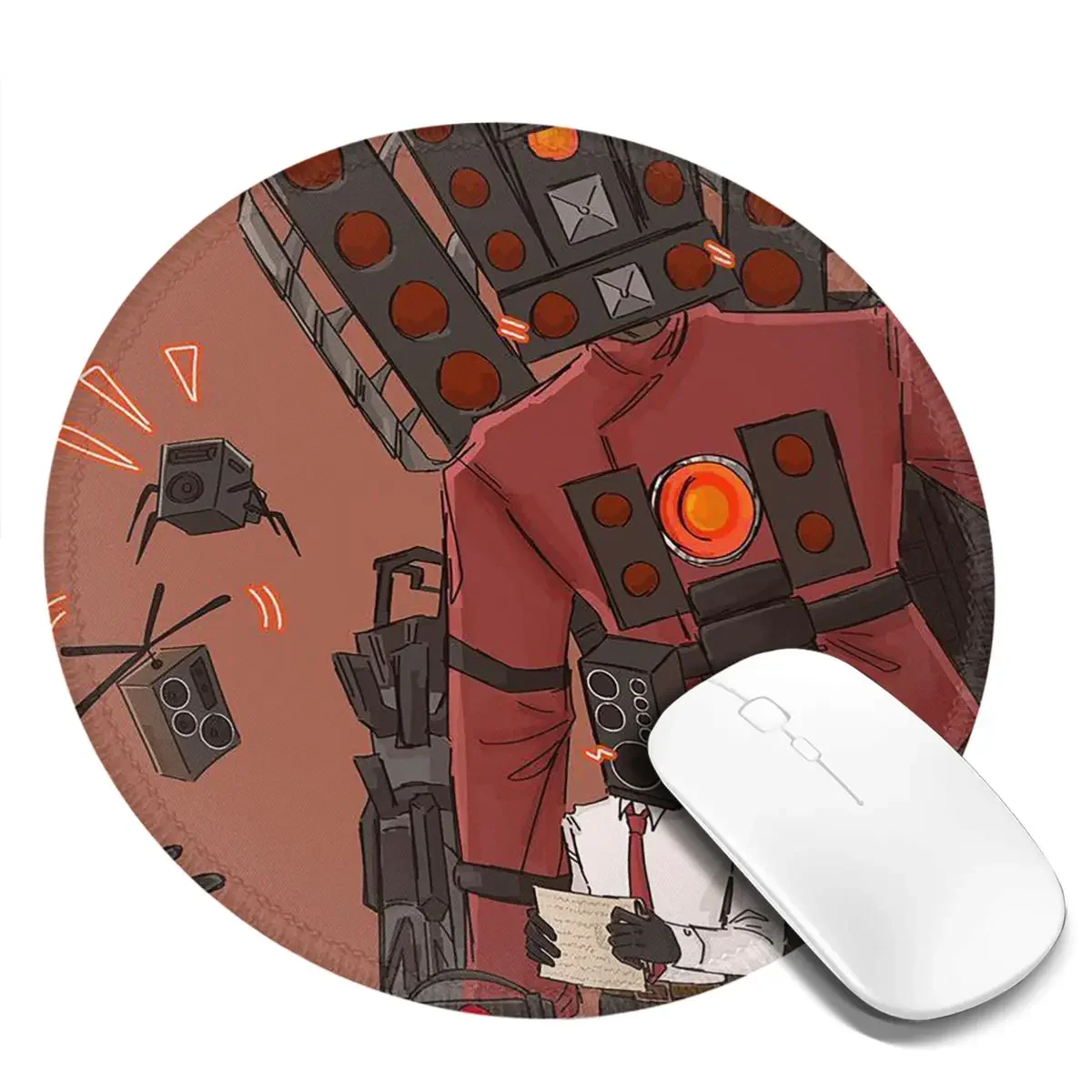 Skibidi Toilet Anime Round Mouse Pad Computer Keyboard Mouse Mat Gamer PC Desk Mat Office Table Mats
