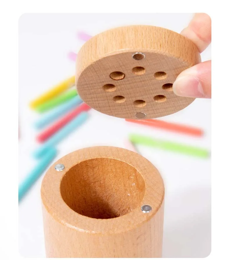 Holz Passende Spielzeuge Montessori Farbe Passenden Sortierung Stick Balance Spielzeug Feinmotorik Mathematik Lernen Pädagogisches Spielzeug Kinder – Detail 13
