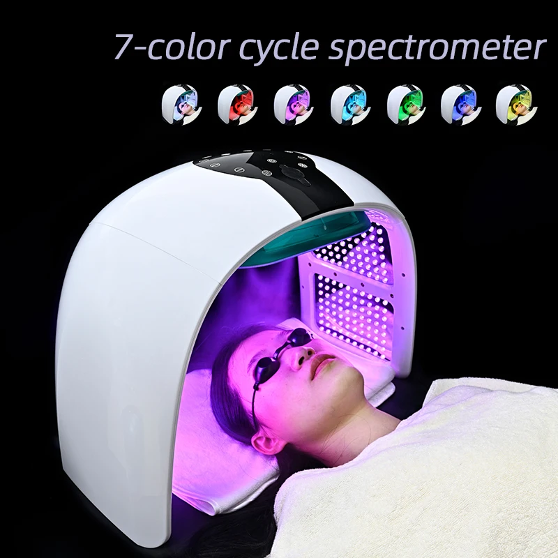 2024 Professional 7 Colors PDT LED Mask Facial Red Light Therapy Skin Rejuvenation Device Face Lift Anti Wrinkle Beauty Machine