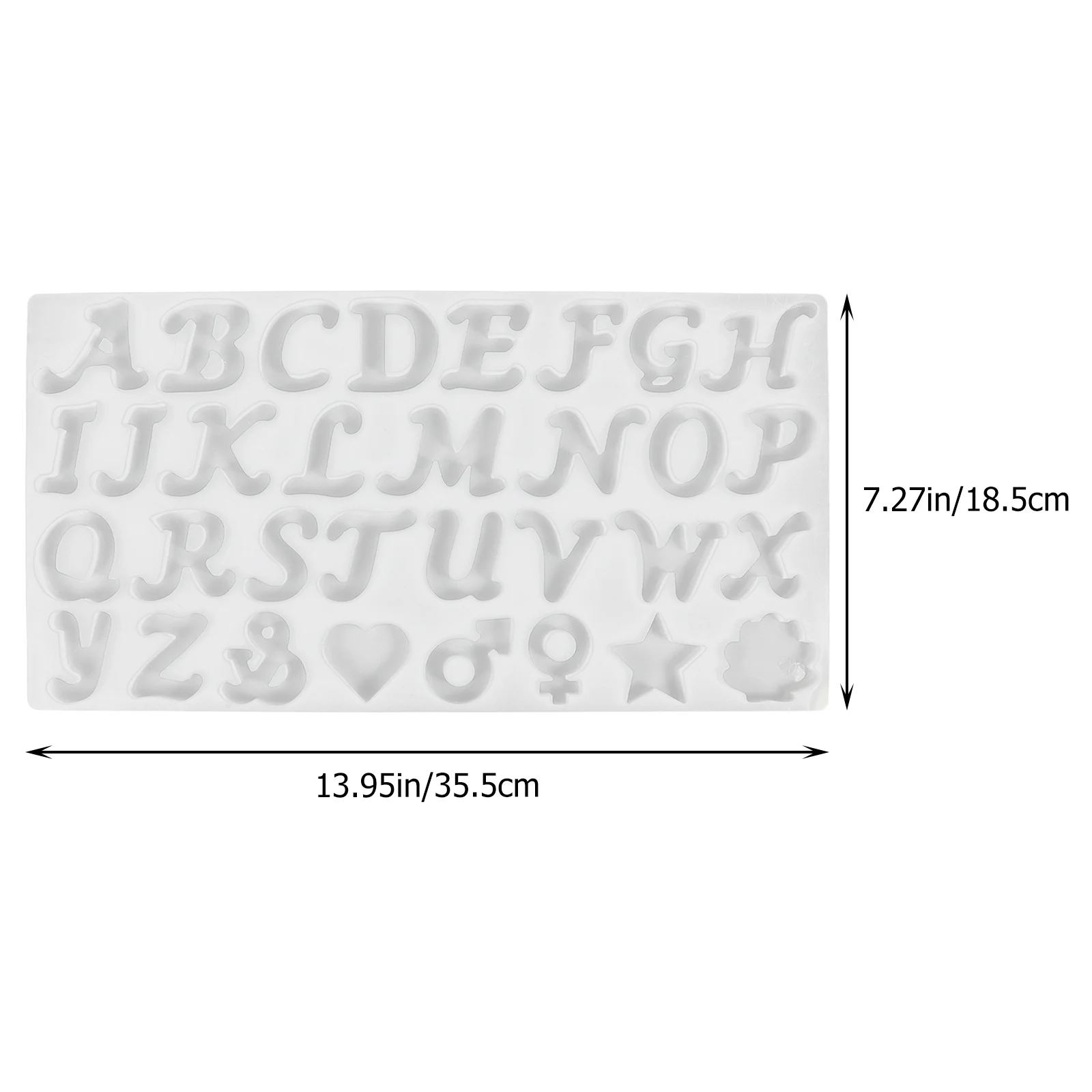 1Set Alphabet Silicone Letter Mold DIY Pendant Keychain Resin Crafts Making Kit Letter Mold Multipurpose Silicone Molds