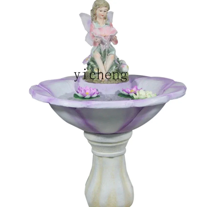 

Zf outdoor garden water decoration living room fountain flower fairy water feature villa courtyard landscape practical ornament