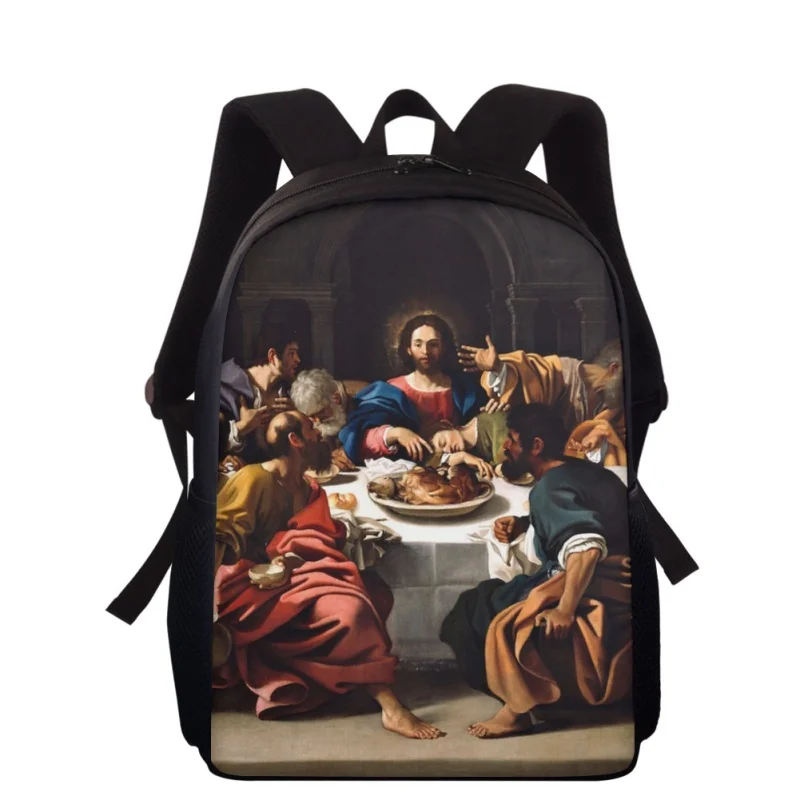 Da Vinci's Last Supper Printing Backpack For Kids Children Schoolbag Teen Boys Girls Bag School Student Large Capacity Backpack