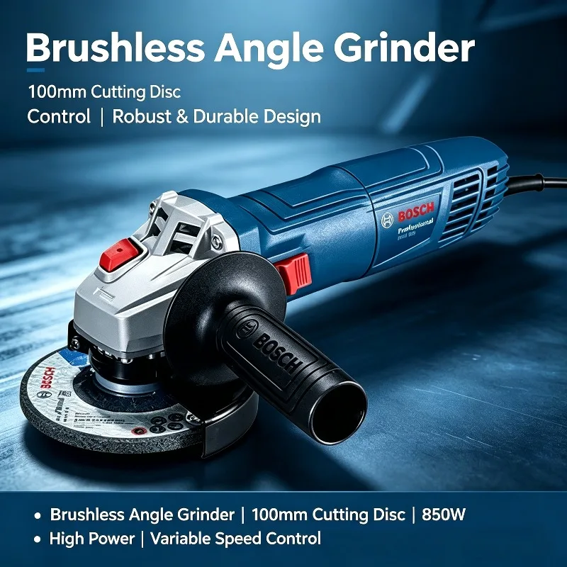 GWS800 Bosch Professional Angle Grinder, Compact & Lightweight, for Metal Cutting, Stone Polishing & Rust Removal